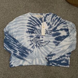 Blue tie dye long sleeve